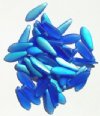 50 5x16mm Matte Transparent Sapphire AB Dagger Beads
